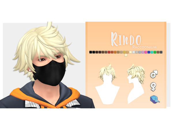 Rindo hair by Raccoonium - The Sims 4 Download - SimsDomination